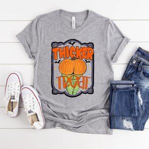 Thicker Treat Shirt, Sassy Funny Halloween Trick or Treat T-Shirt